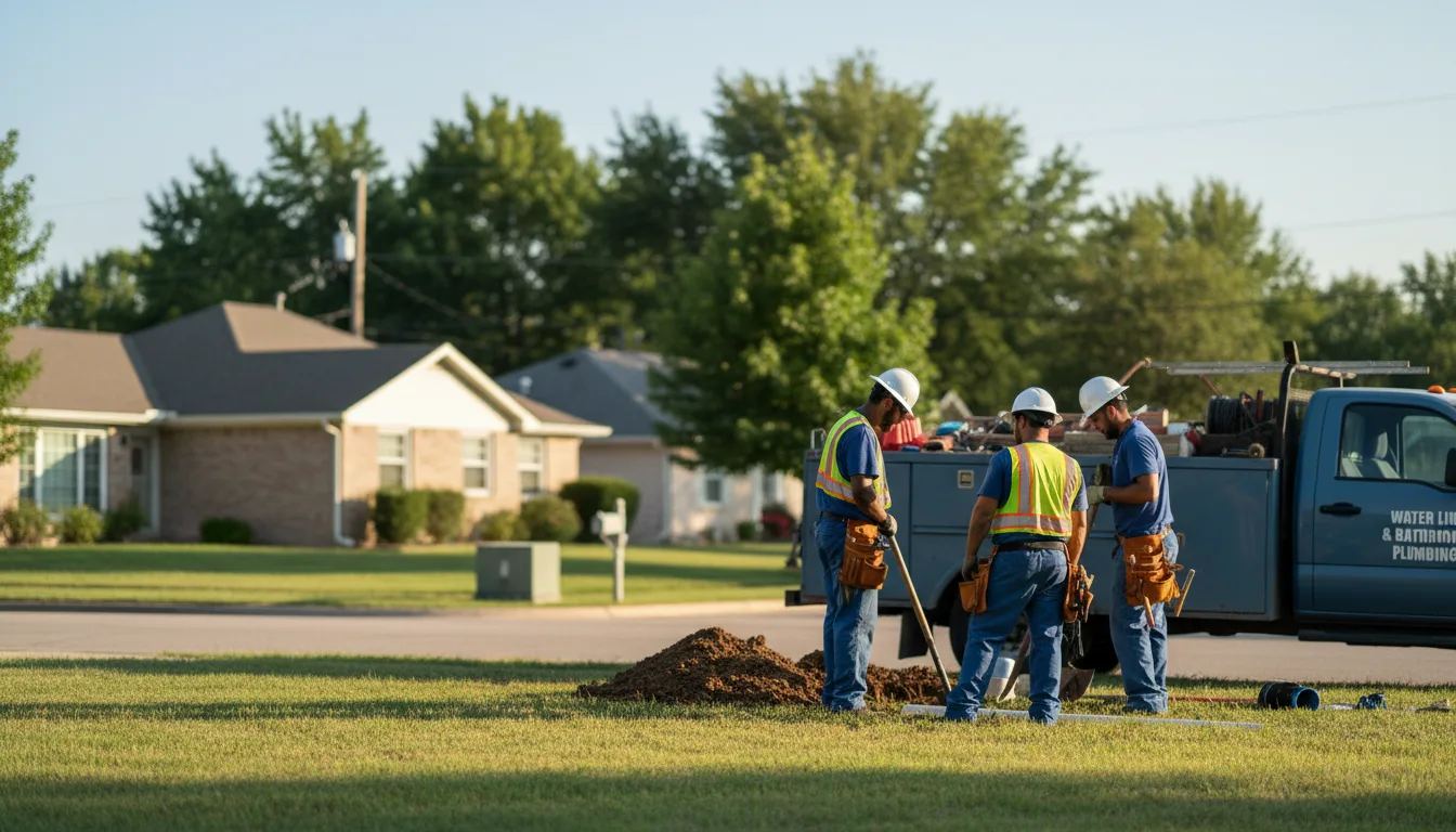 Residential water line and bathroom plumbing service in Quitman, MS